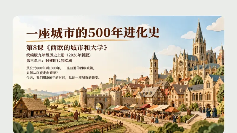 九年级上册第八课《西欧的城市和大学》商品图预览