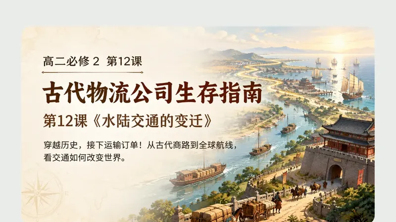 高二必修二第十二课《水陆交通的变迁》商品图预览