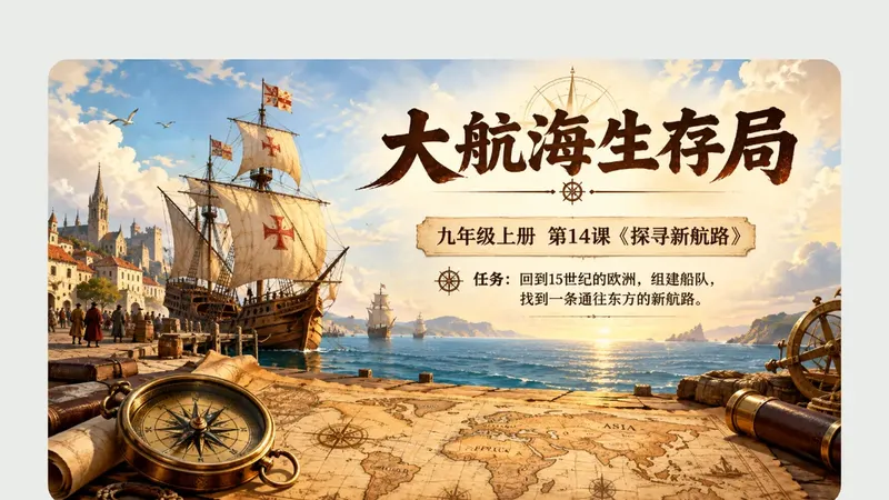 九年级上册第十四课《探寻新航路》商品图预览