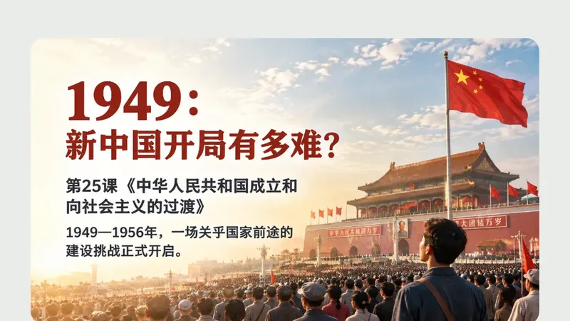 高一上册第二十五课《中华人民共和国成立和向社会主义的过渡》商品图预览