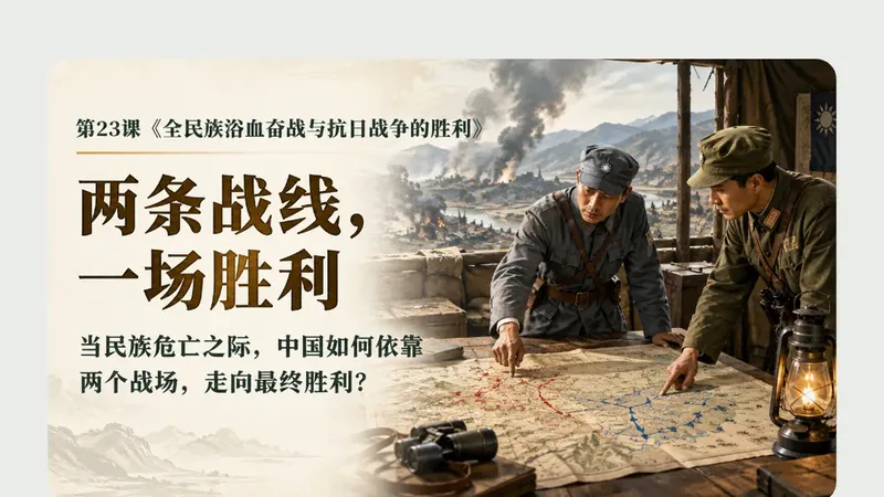 高一上册第二十三课《全民族浴血奋战与抗日战争的胜利》商品图预览