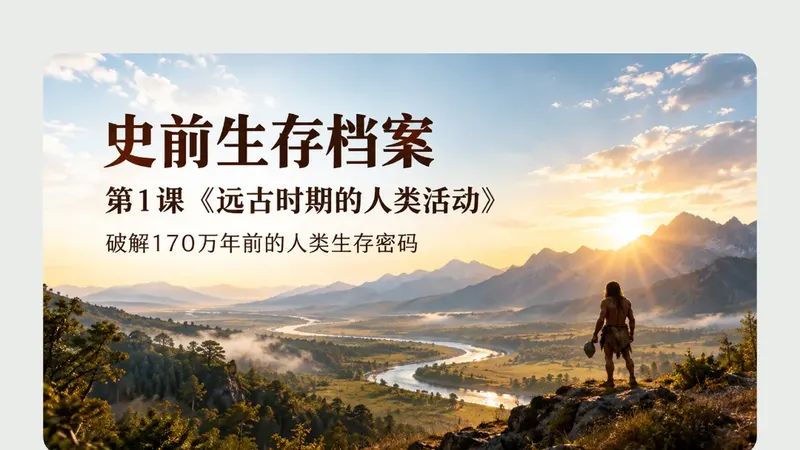 七年级上册第一课《远古时期的人类活动》商品图预览