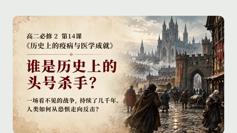高二必修二第十四课《历史上的疫病与医学成就》商品图预览